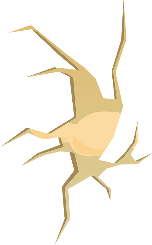 Yellow wall crack