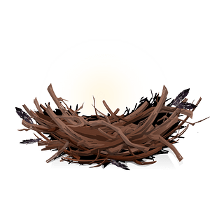 Brown nest fantasy wall lamp