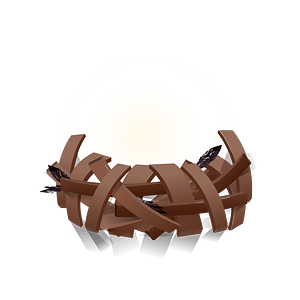 Brown nest fantasy wall lamp