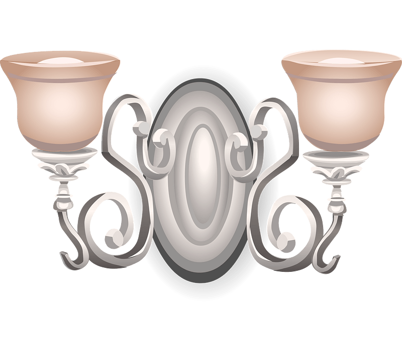 White elegant wall lamp