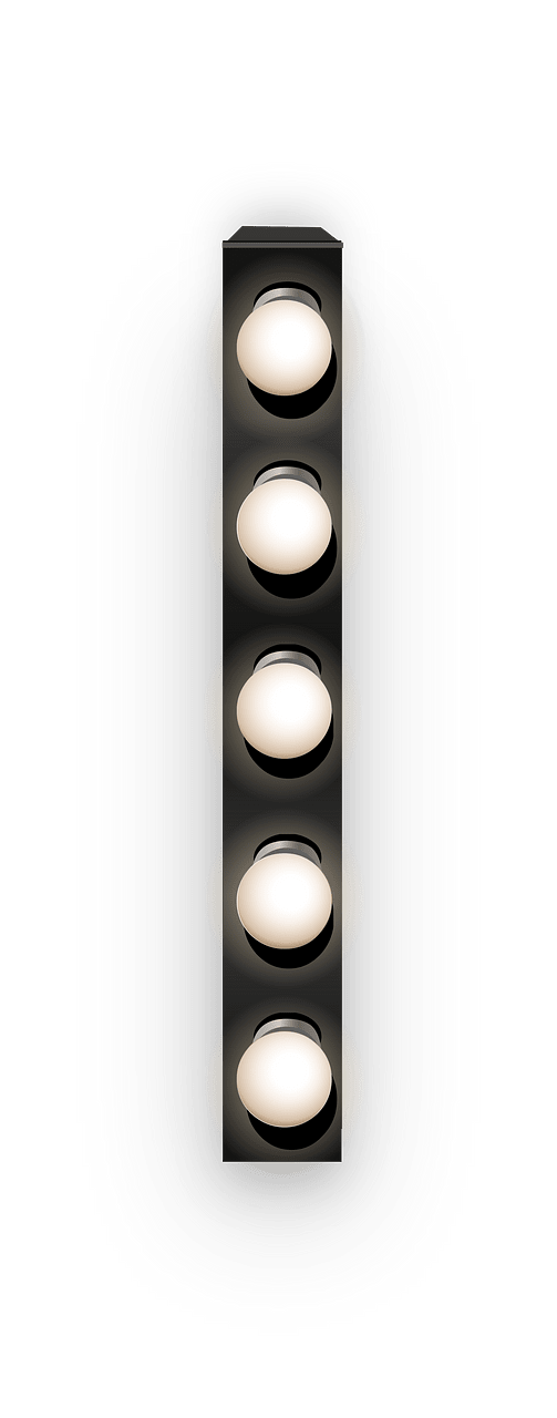 White vertical vanity light wall lamp