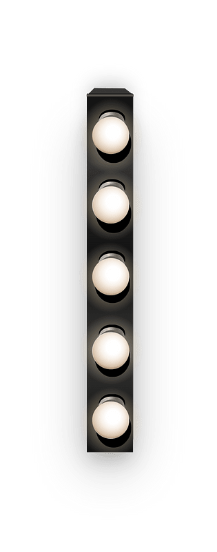 White vertical vanity light wall lamp