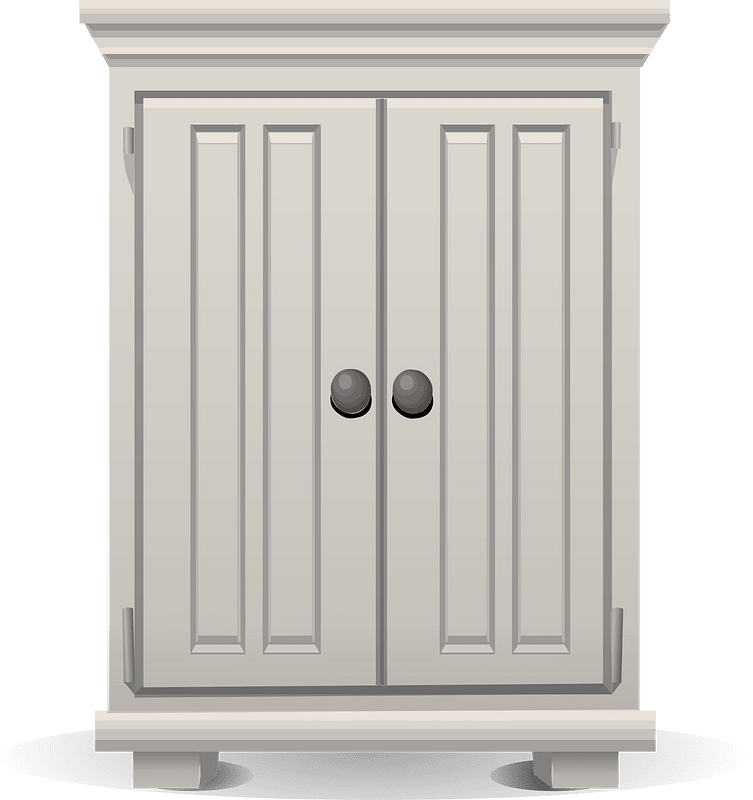 Basic white medium cabinet