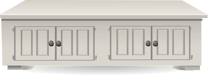 Beige short cabinet