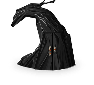 Black crooked tree cabinet