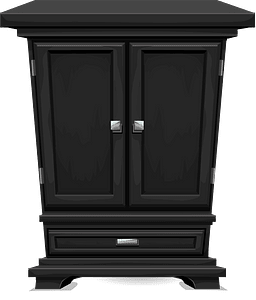 Black onyx cabinet