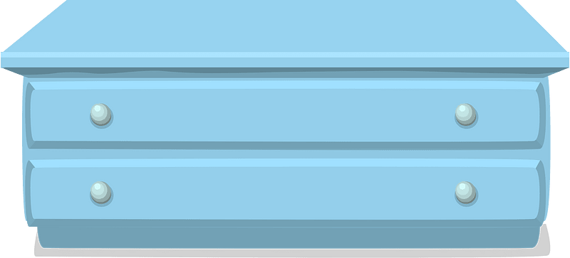 Blue short cabinet