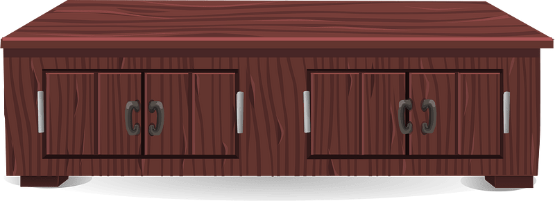 Brown short cabinet