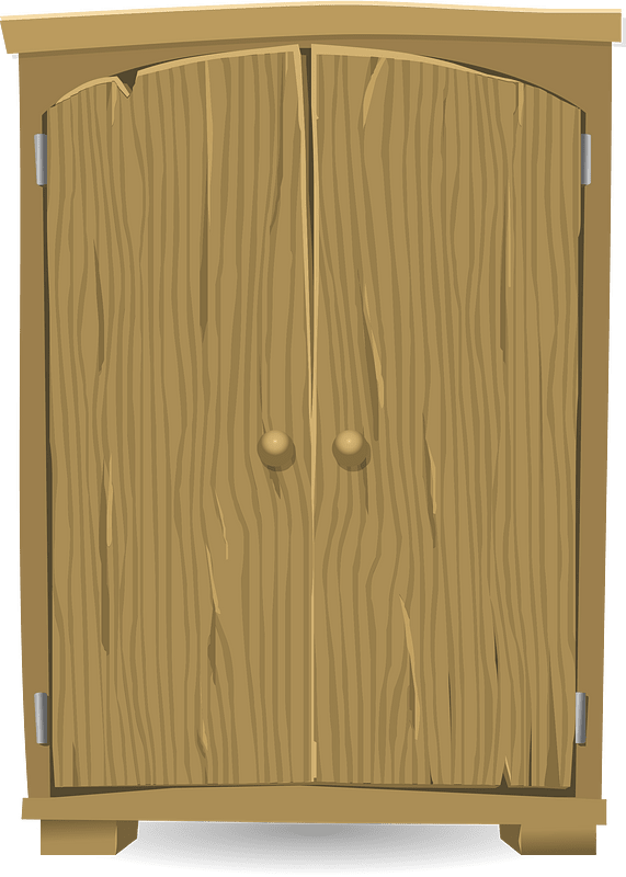 Light brown wooden cabinet