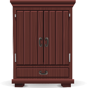 Mahogany wooddark brown tall wardrobe