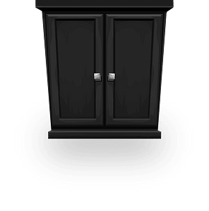 Onxy black wall cabinet