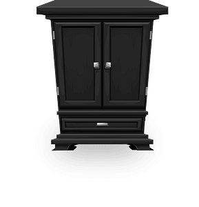 Onyx black cabinet