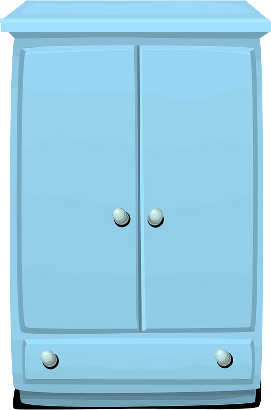 Powdered blue cabinet