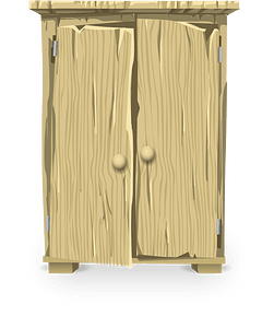 Wooden fantasy cabinet