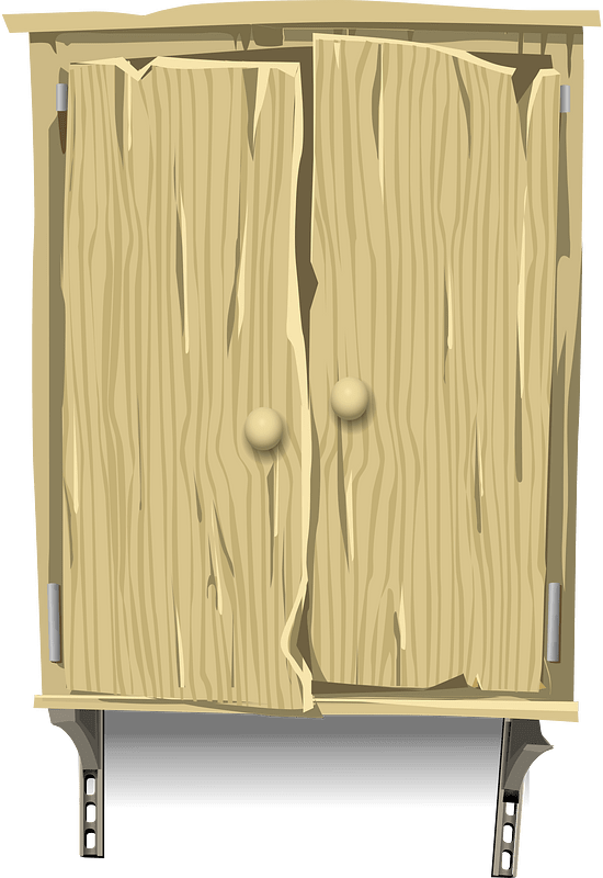 Wooden fantasy wall cabinet
