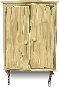 Wooden fantasy wall cabinet