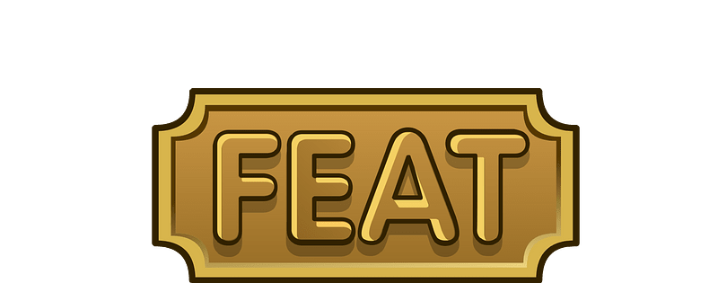 Golden feat emblem