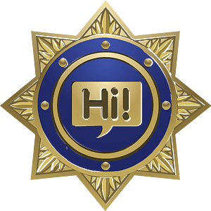 Golden hi emblem