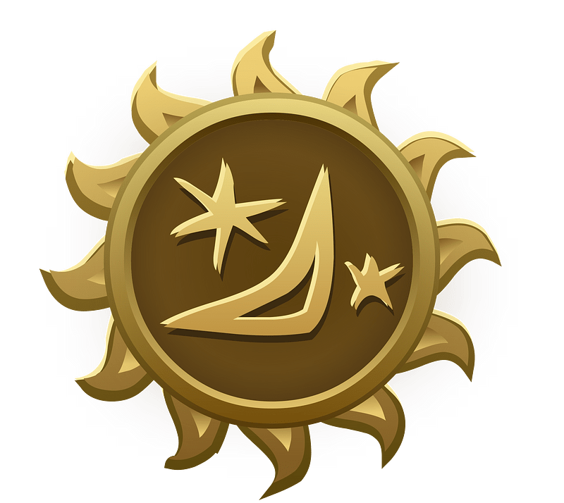 Stars moon emblem
