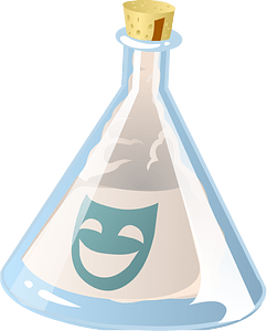 Blue happy corked bulb