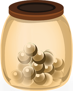 Brown balls jar