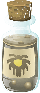 Brown essence corked bottle