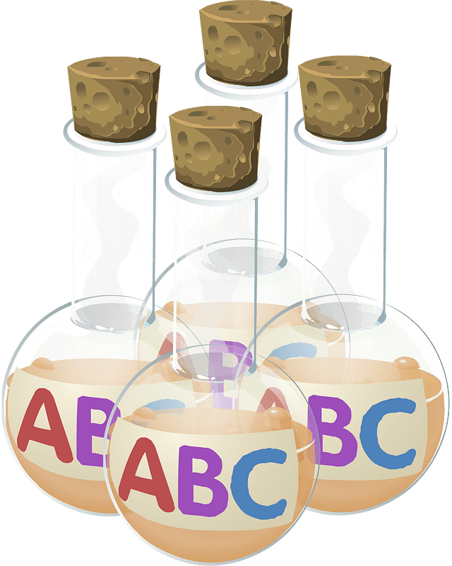 Fantasy potion alphabet sauce