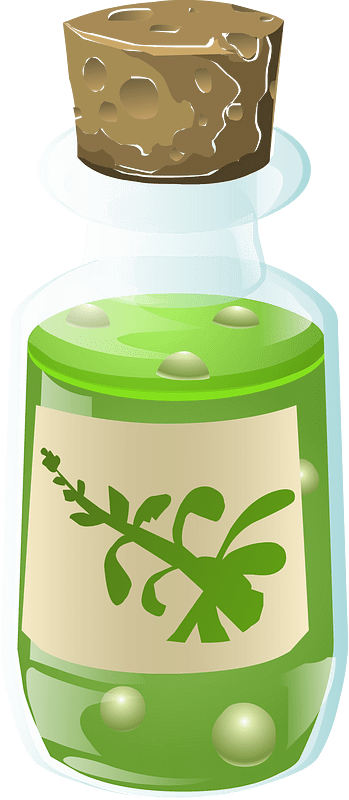 Green essence corked bottle