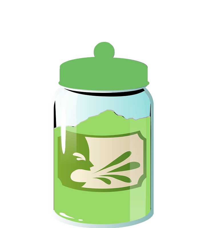 Green lab bottle