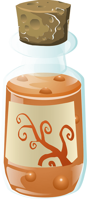 Orange essence corked bottle