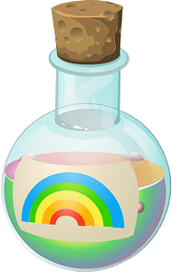 Rainbow fantasy potion