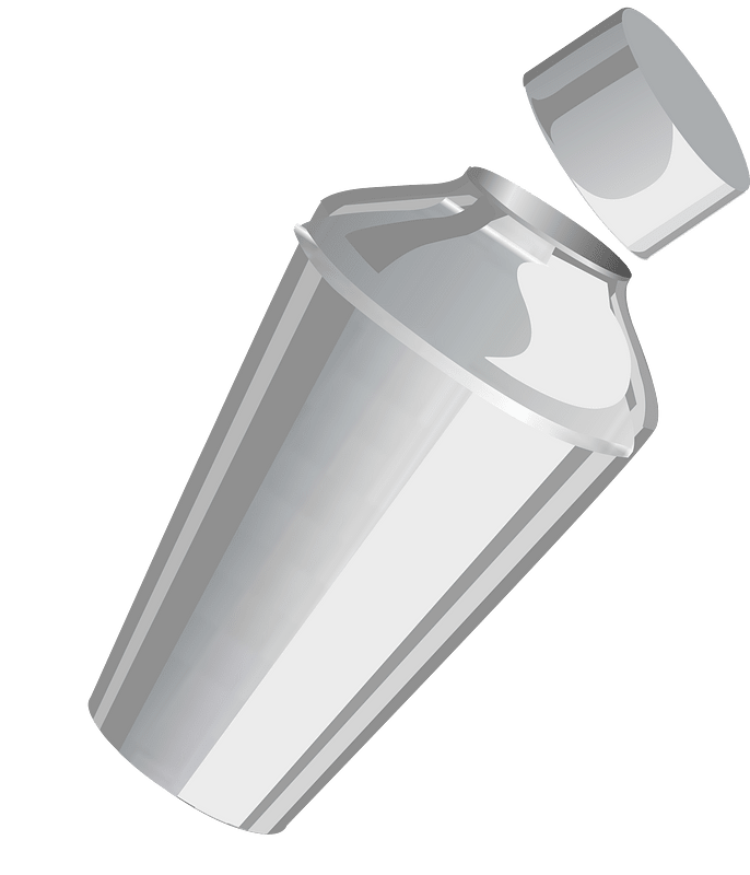 Silver thermos flask