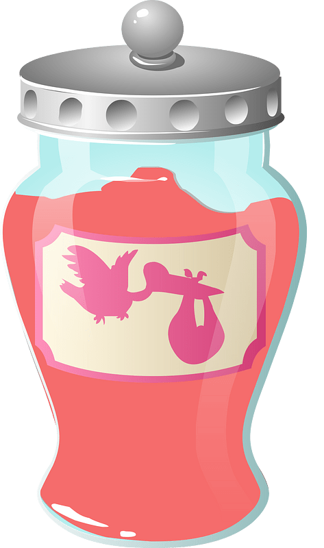 Small stork jar