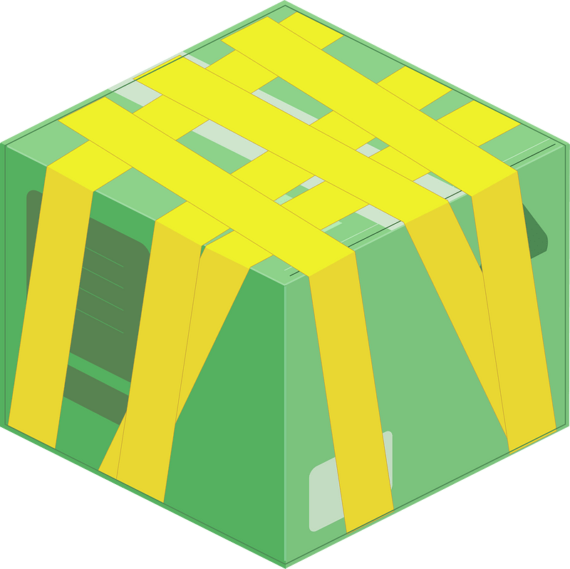 Adhesive tape green carton box