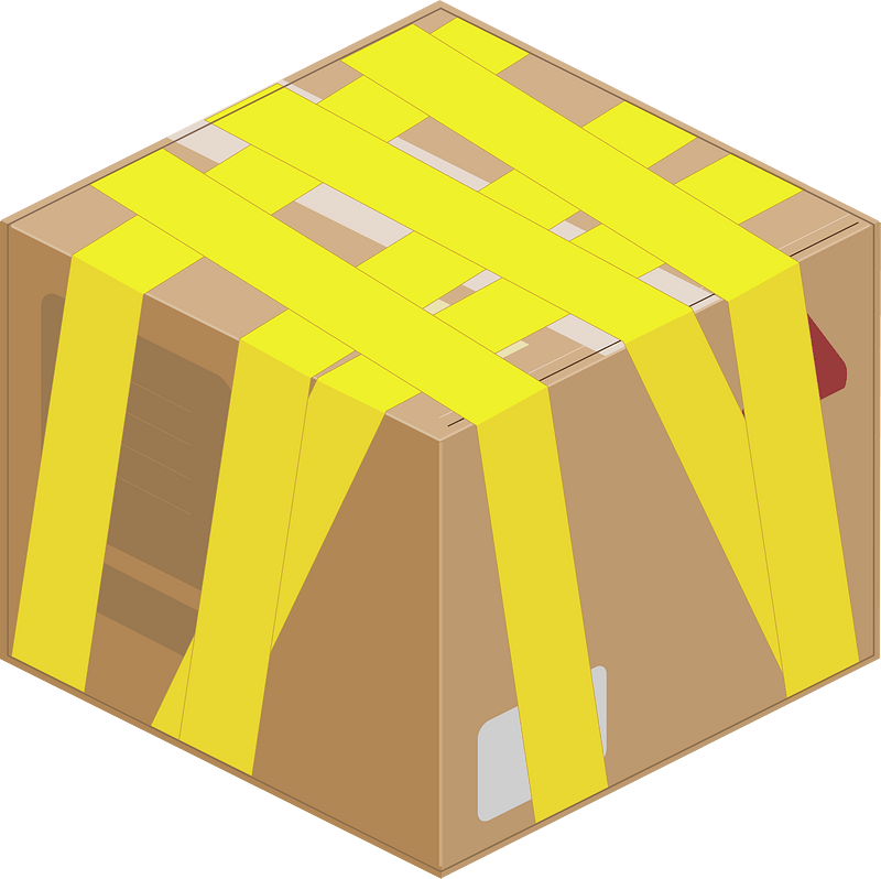 Adhesive tape light brown carton box