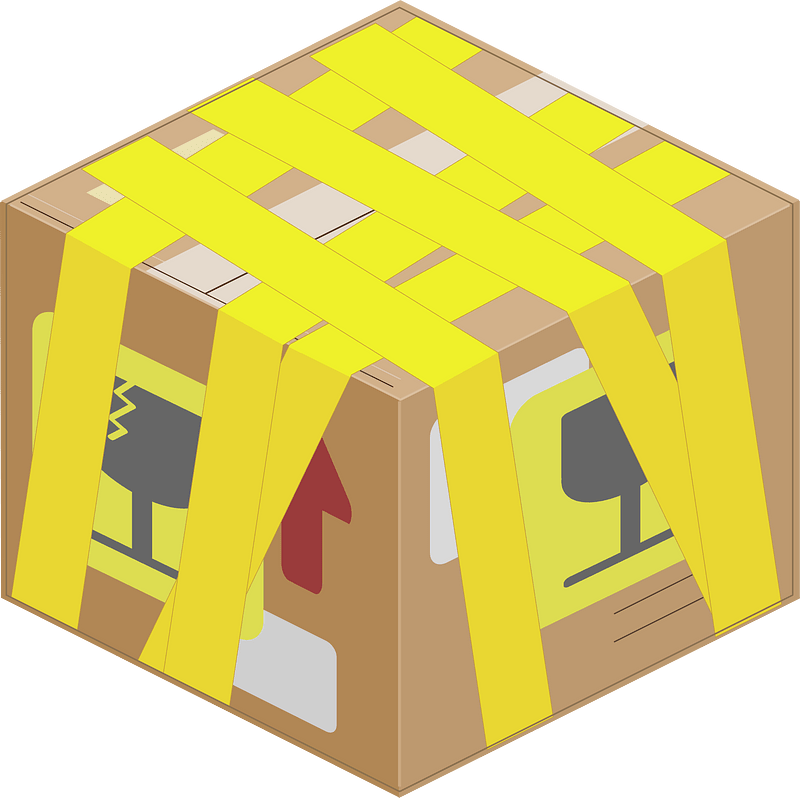 Adhesive tape light brown carton box