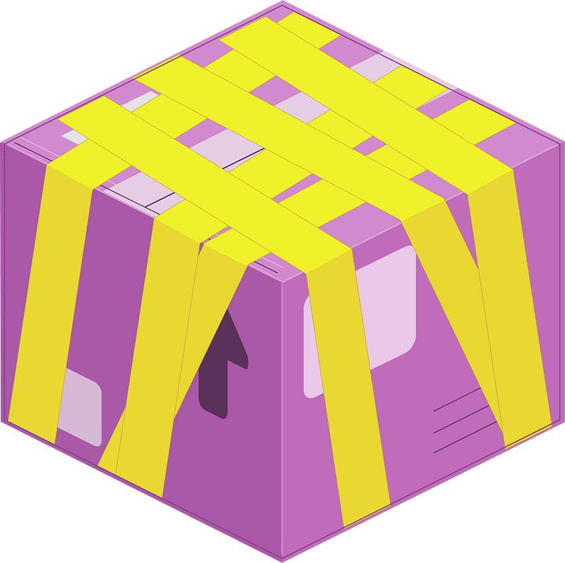Adhesive tape pink carton box
