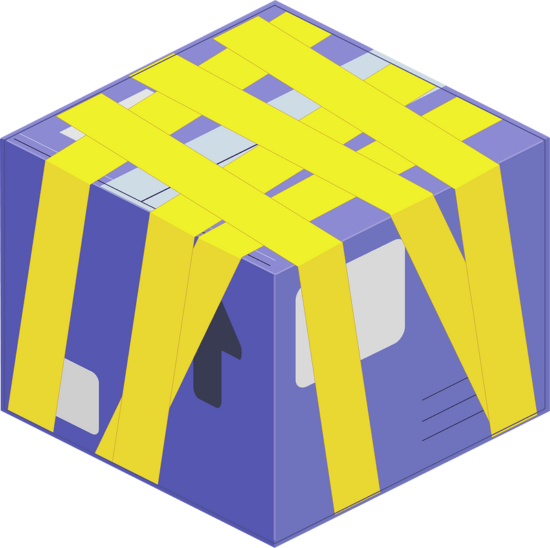 Adhesive tape purple carton box