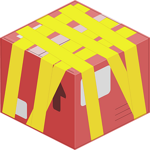 Adhesive tape red carton box