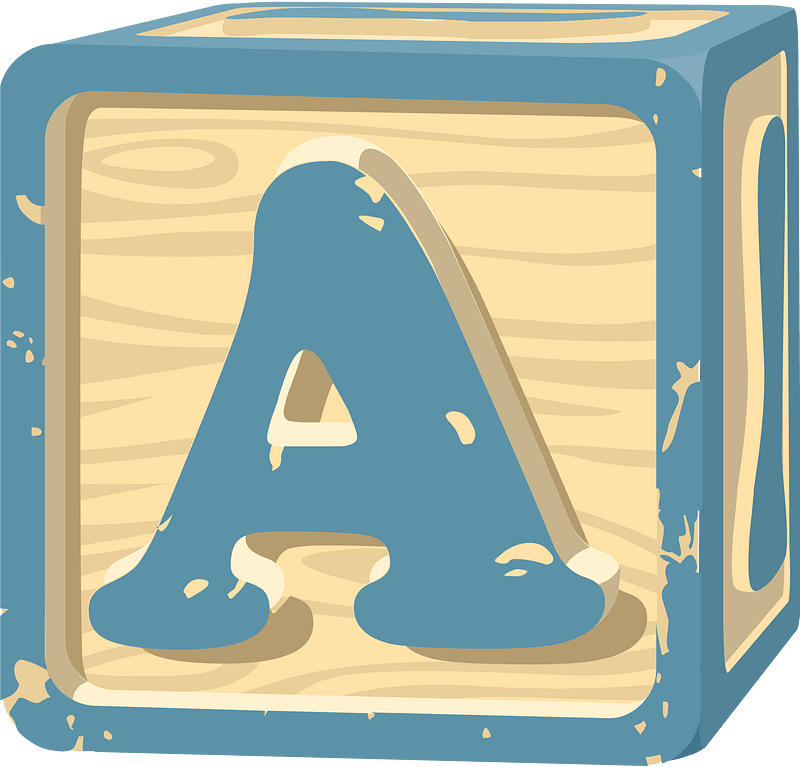 Blue letterblock a