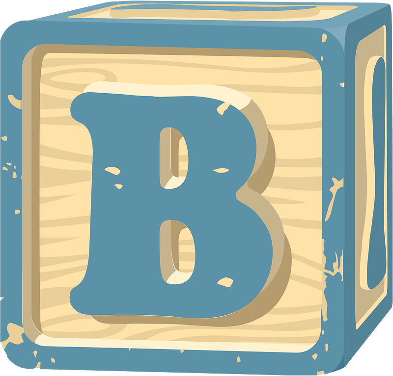 Blue letterblock b