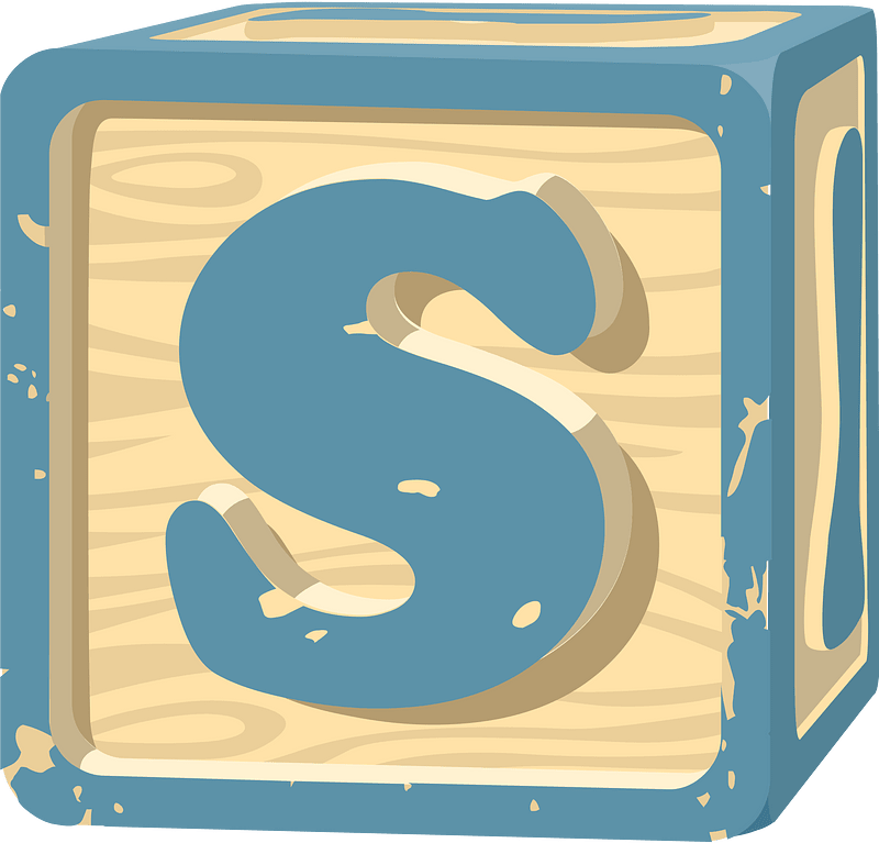 Blue letterblock s