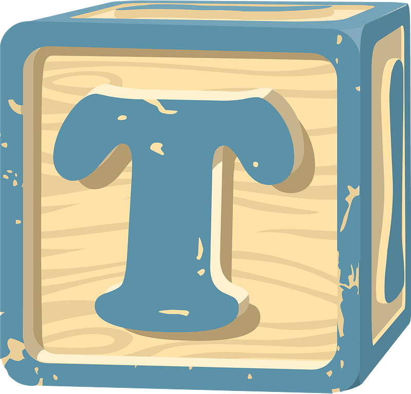 Blue letterblock t