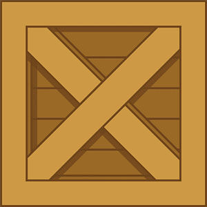 Cartoon wooden crate