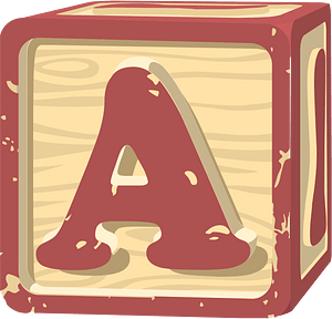 Red letterblock a