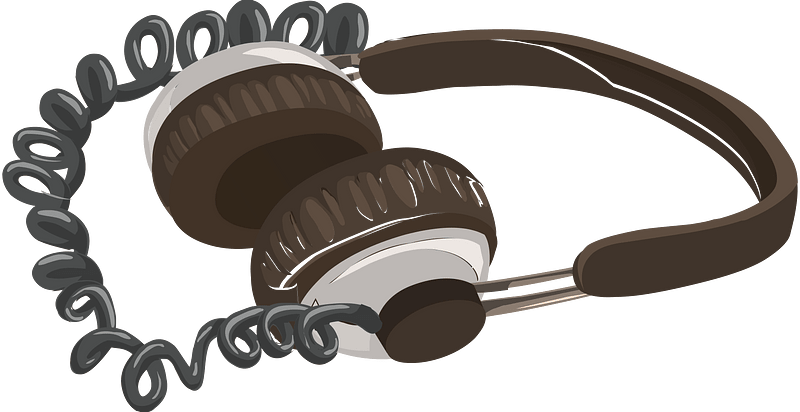 Brown headphones