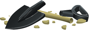 Broken spade