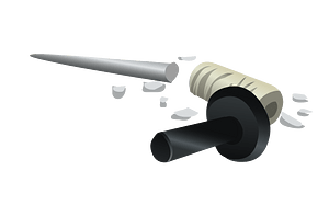 Broken spindle