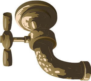 Brown antique spigot