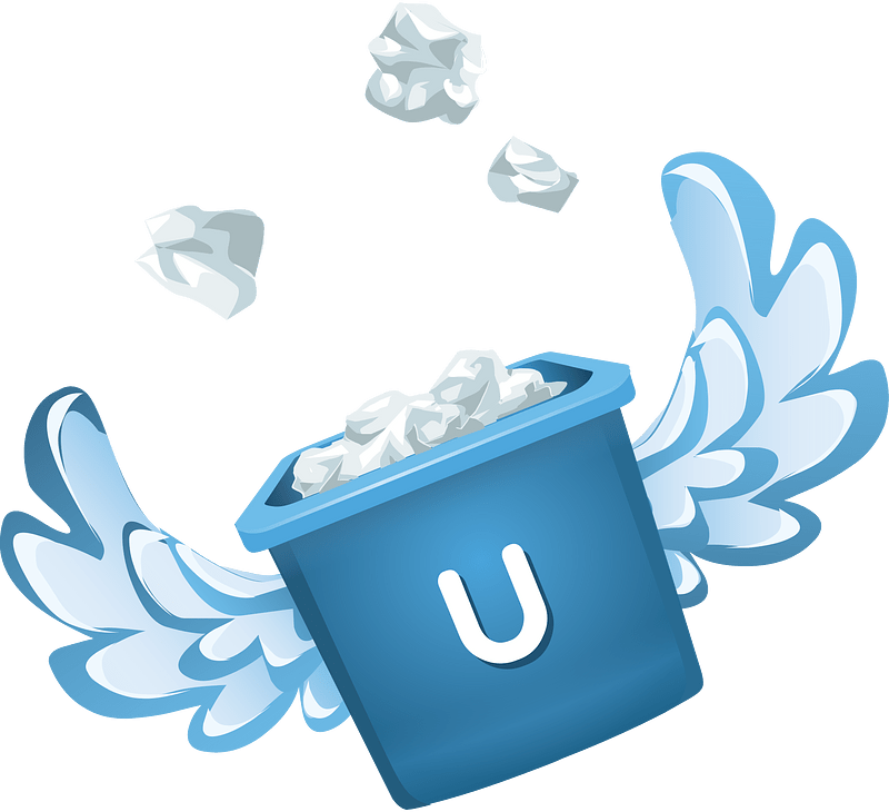 Flying blue fantasy ice bucket